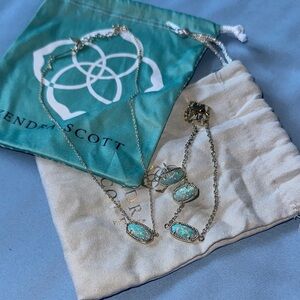 Kendra Scott Opal and Gold Jewelry Set